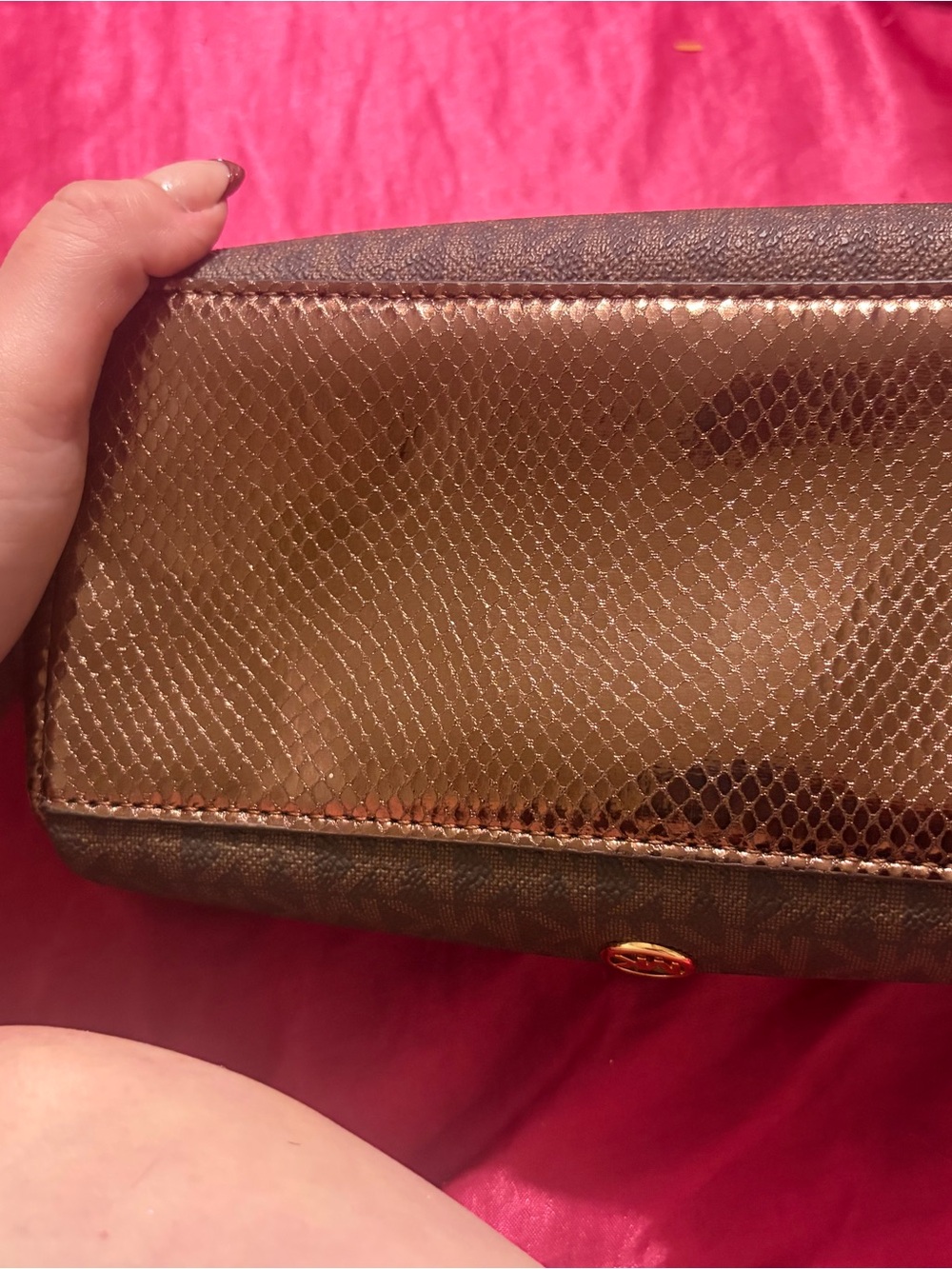 Michael kors Brown Monogram makeup bag - Picture 8 of 9